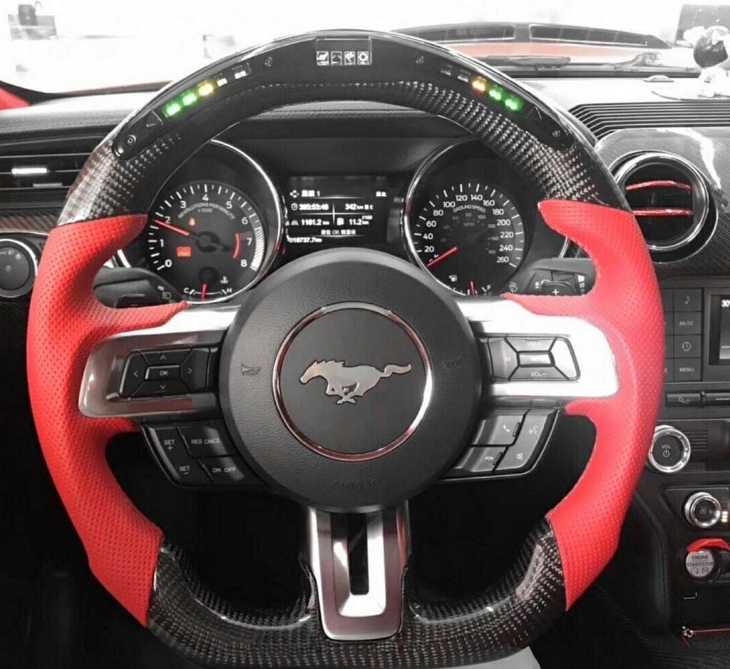2015 - 2023 Ford Mustang S550 - Custom Carbon Fiber Steering Wheel with options